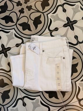Banana Republic White Wide Leg Jeans